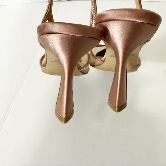 Jewel Badgley Mischka Tammy Mesh Pointed Toe Slingback Stiletto Heels Size 8.5 - Picture 8 of 11